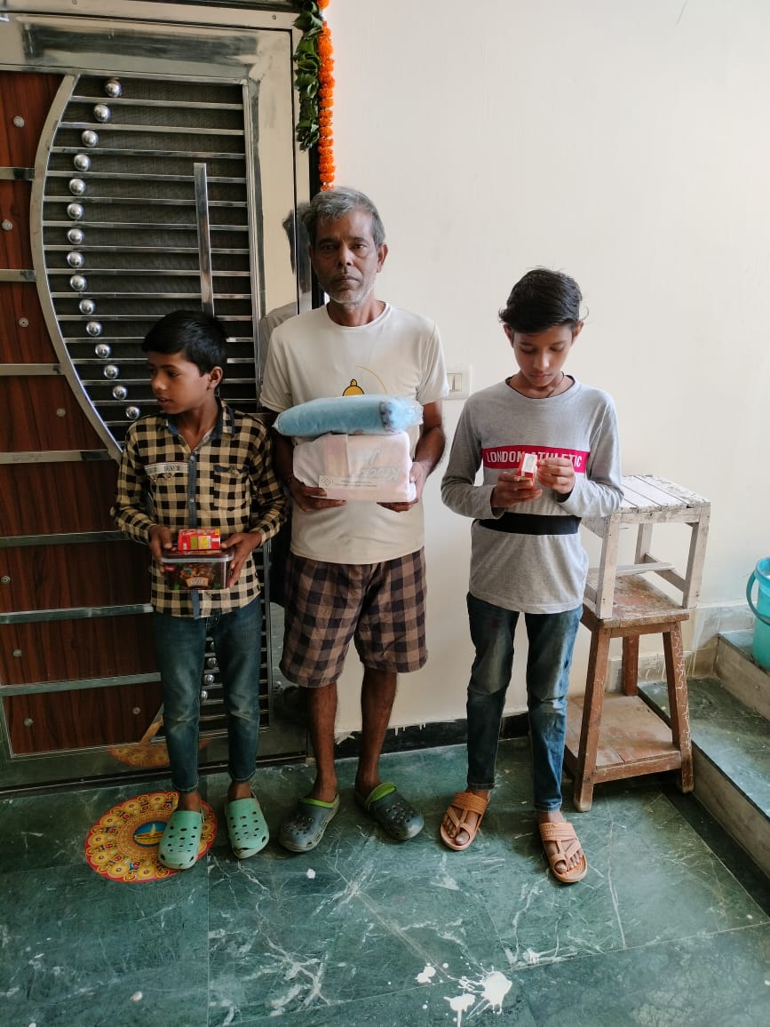 Snack packets on Holi