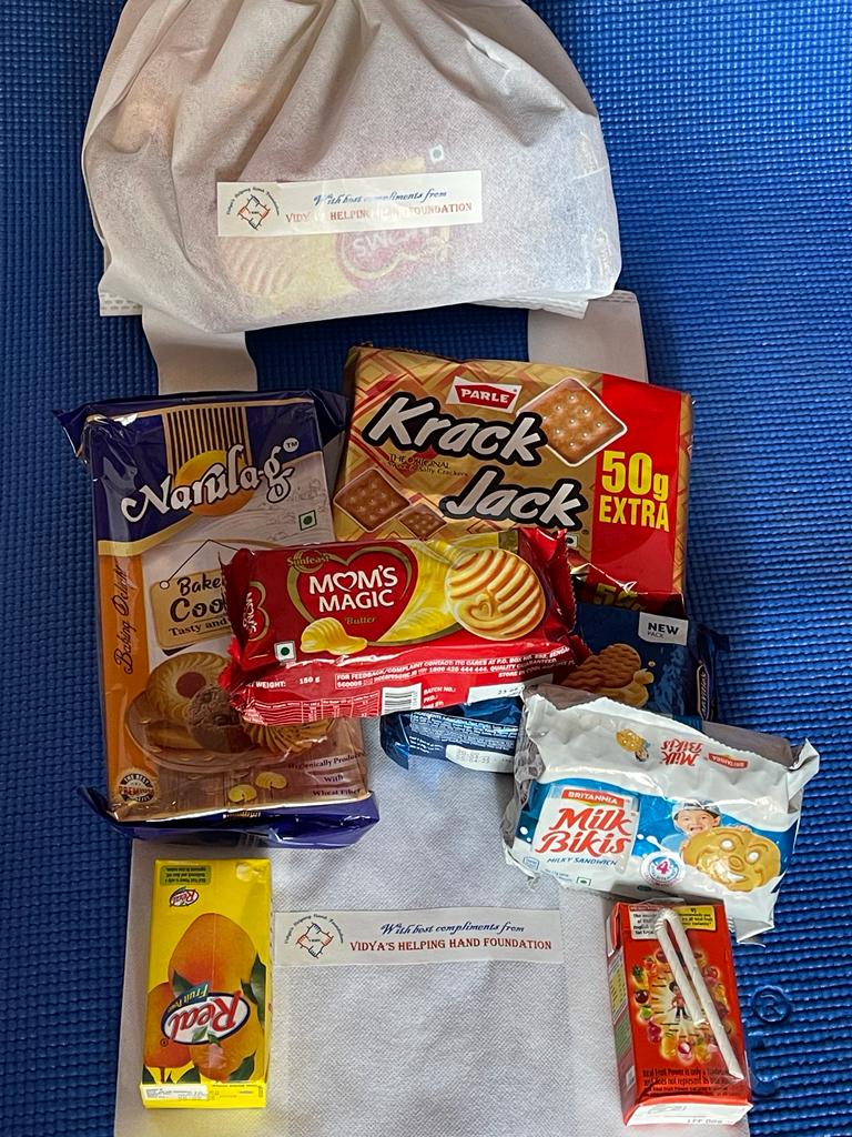 Snack packets on Holi