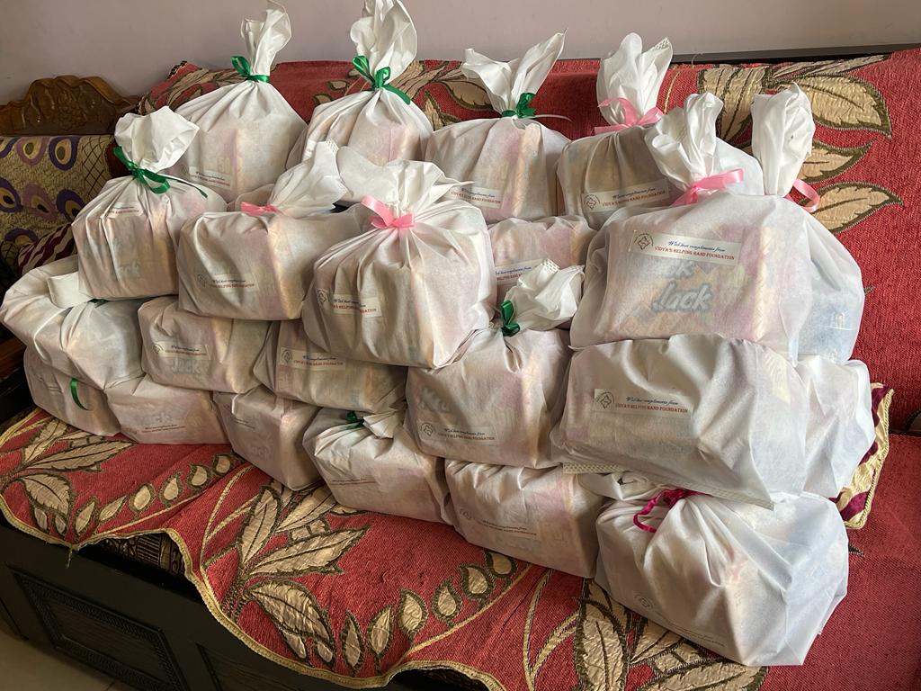 Snack packets on Holi